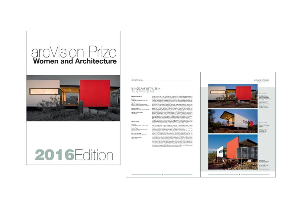 CATALOGO ARCVISION PRIZE – WOMEN AND ARCHITECTURE 2016 EDITION